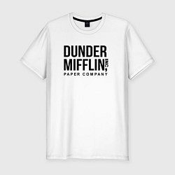 Футболка slim-fit Dunder Mifflin, цвет: белый
