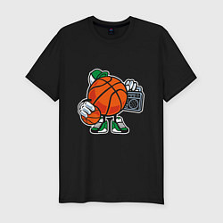 Мужская slim-футболка Hip Hop Basketball