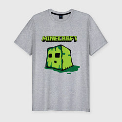 Футболка slim-fit Minecraft Creeper, цвет: меланж