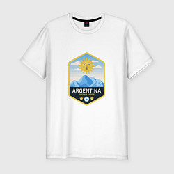 Футболка slim-fit Argentina Soccer, цвет: белый