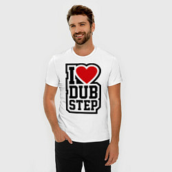 Футболка slim-fit I love DubStep, цвет: белый — фото 2