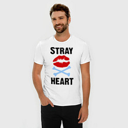 Футболка slim-fit Stray heart, цвет: белый — фото 2