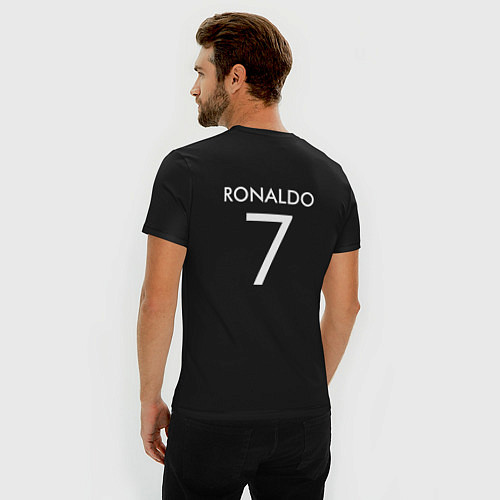 Мужская slim-футболка Ronaldo: Juve Sport / Черный – фото 4