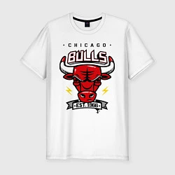 Футболка slim-fit Chicago Bulls est. 1966, цвет: белый