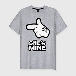 Футболка slim-fit She's mine hand, цвет: меланж