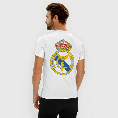Мужская slim-футболка Real Madrid FC / Белый – фото 4