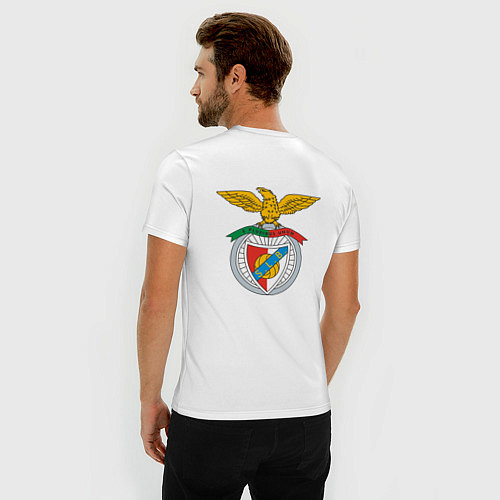 Мужская slim-футболка Benfica FC / Белый – фото 4