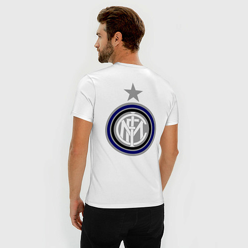 Мужская slim-футболка Inter FC / Белый – фото 4