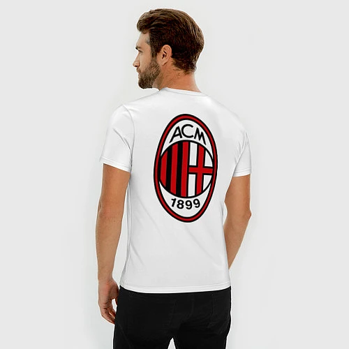 Мужская slim-футболка Milan ACM / Белый – фото 4