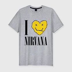 Футболка slim-fit I love Nirvana, цвет: меланж