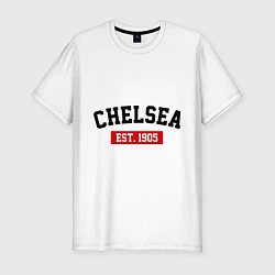 Футболка slim-fit FC Chelsea Est. 1905, цвет: белый