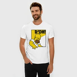 Футболка slim-fit Homer D'OH!, цвет: белый — фото 2