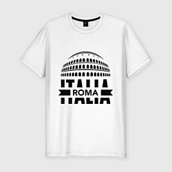 Футболка slim-fit Italia Roma, цвет: белый