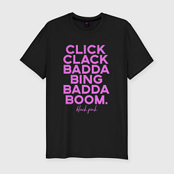 Футболка slim-fit Click Clack Black Pink, цвет: черный