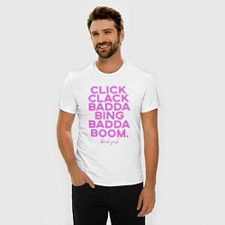 Футболка slim-fit Click Clack Black Pink, цвет: белый — фото 2