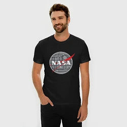 Футболка slim-fit NASA: Death Star, цвет: черный — фото 2