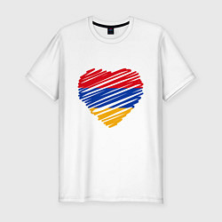 Футболка slim-fit Сердце Армении, цвет: белый