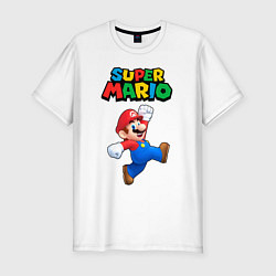 Футболка slim-fit Super Mario, цвет: белый