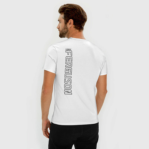 Мужская slim-футболка Tony Ferguson art / Белый – фото 4