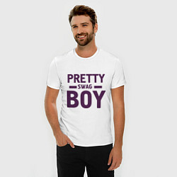 Футболка slim-fit Pretty SWAG Boy, цвет: белый — фото 2