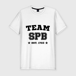 Футболка slim-fit Team SPB est. 1703, цвет: белый