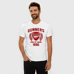 Футболка slim-fit Arsenal: Kings of London, цвет: белый — фото 2