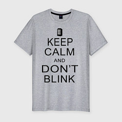 Футболка slim-fit Keep Calm & Don't Blink, цвет: меланж