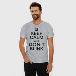 Футболка slim-fit Keep Calm & Don't Blink, цвет: меланж — фото 2