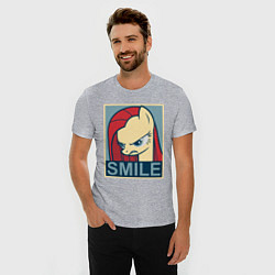 Футболка slim-fit MLP: Smile, цвет: меланж — фото 2