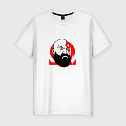 Футболка slim-fit Dad Kratos, цвет: белый