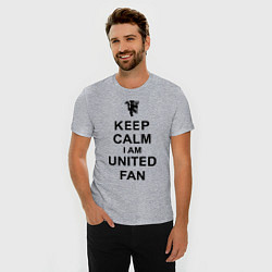 Футболка slim-fit Keep Calm & United fan, цвет: меланж — фото 2