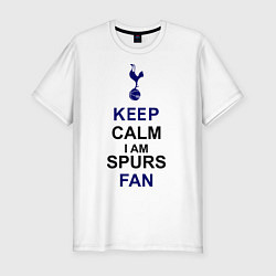 Мужская slim-футболка Keep Calm & Spurs fan