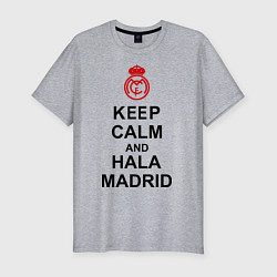 Мужская slim-футболка Keep Calm & Hala Madrid