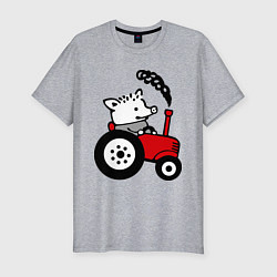 Футболка slim-fit Поросенок Петр, цвет: меланж