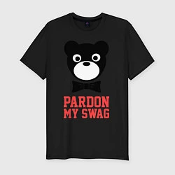 Футболка slim-fit Pardon my SWAG, цвет: черный