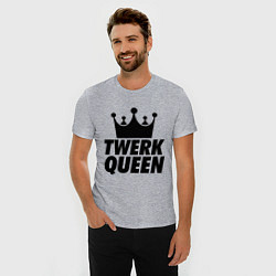 Футболка slim-fit Twerk Queen, цвет: меланж — фото 2