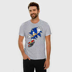 Футболка slim-fit Sonic, цвет: меланж — фото 2