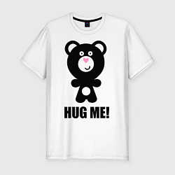 Футболка slim-fit Hug me, цвет: белый