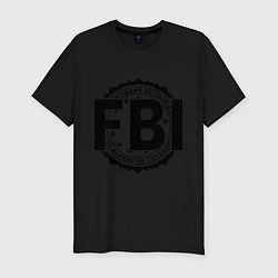 Футболка slim-fit FBI Agency, цвет: черный