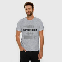 Футболка slim-fit Support only, цвет: меланж — фото 2