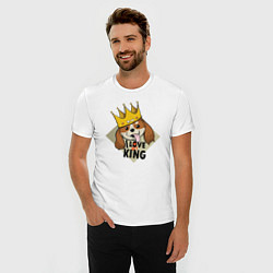 Футболка slim-fit I love king, цвет: белый — фото 2