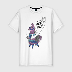 Футболка slim-fit Marshmello x Llama, цвет: белый