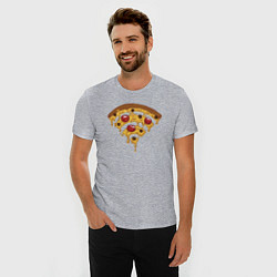 Футболка slim-fit Wi-Fi Pizza, цвет: меланж — фото 2