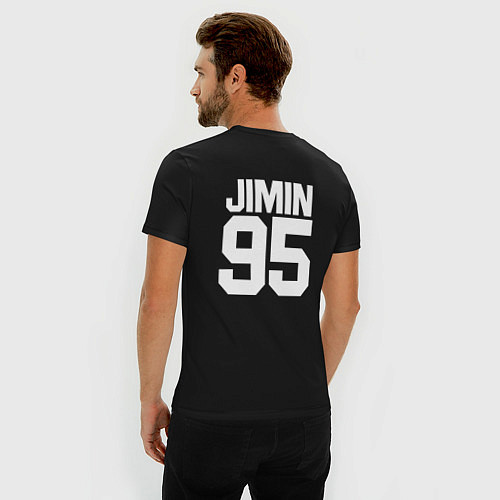 Мужская slim-футболка BTS JIMIN / Черный – фото 4