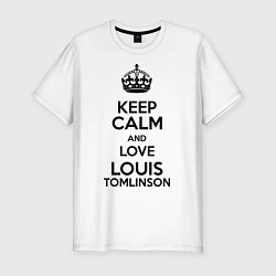 Футболка slim-fit Keep Calm & Love Louis Tomlinson, цвет: белый