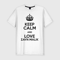 Футболка slim-fit Keep Calm & Love Zayn Malik, цвет: белый