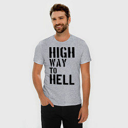 Футболка slim-fit High way to hell, цвет: меланж — фото 2