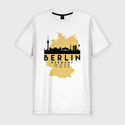Футболка slim-fit Берлин - Германия, цвет: белый