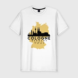 Футболка slim-fit Cologne, цвет: белый