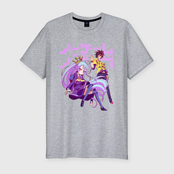 Футболка slim-fit No Game No Life, цвет: меланж